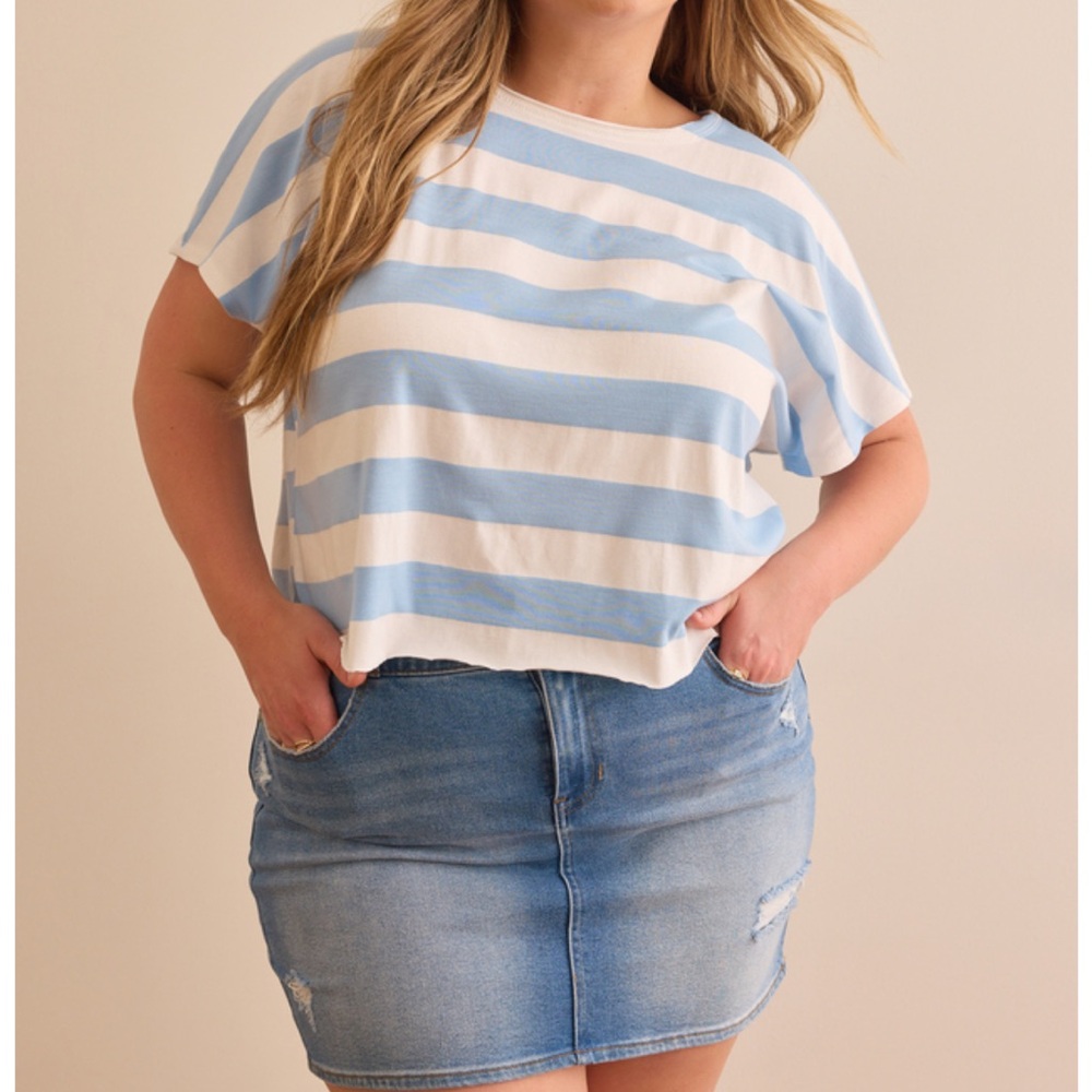 NEW Arula Wide Stripe Tee Plus Size X / XL / 0X Available NWT